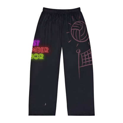 Men's Pajama Pants: Volleyball Black