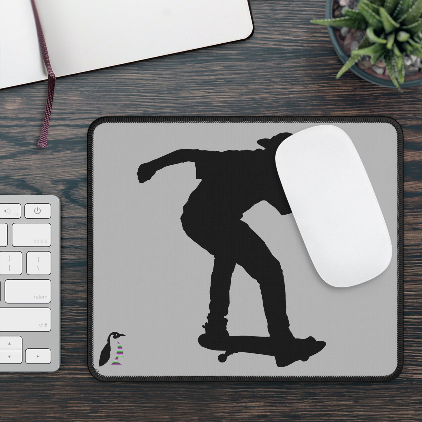 Gaming Mouse Pad: Skateboarding Lite Grey