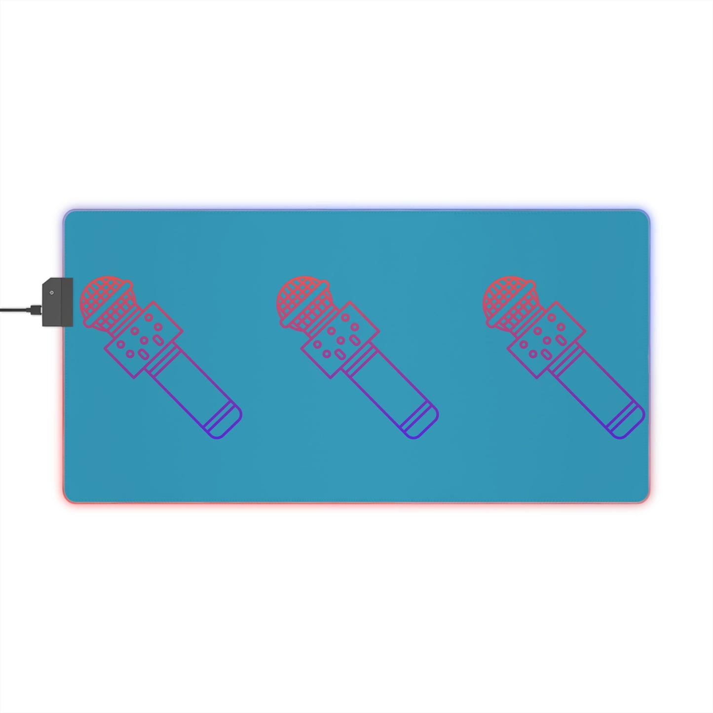 LED Gaming Mouse Pad: Music Turquoise