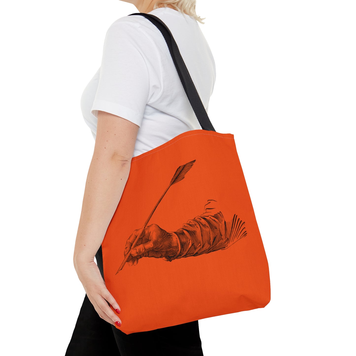 Tote Bag: Writing Orange