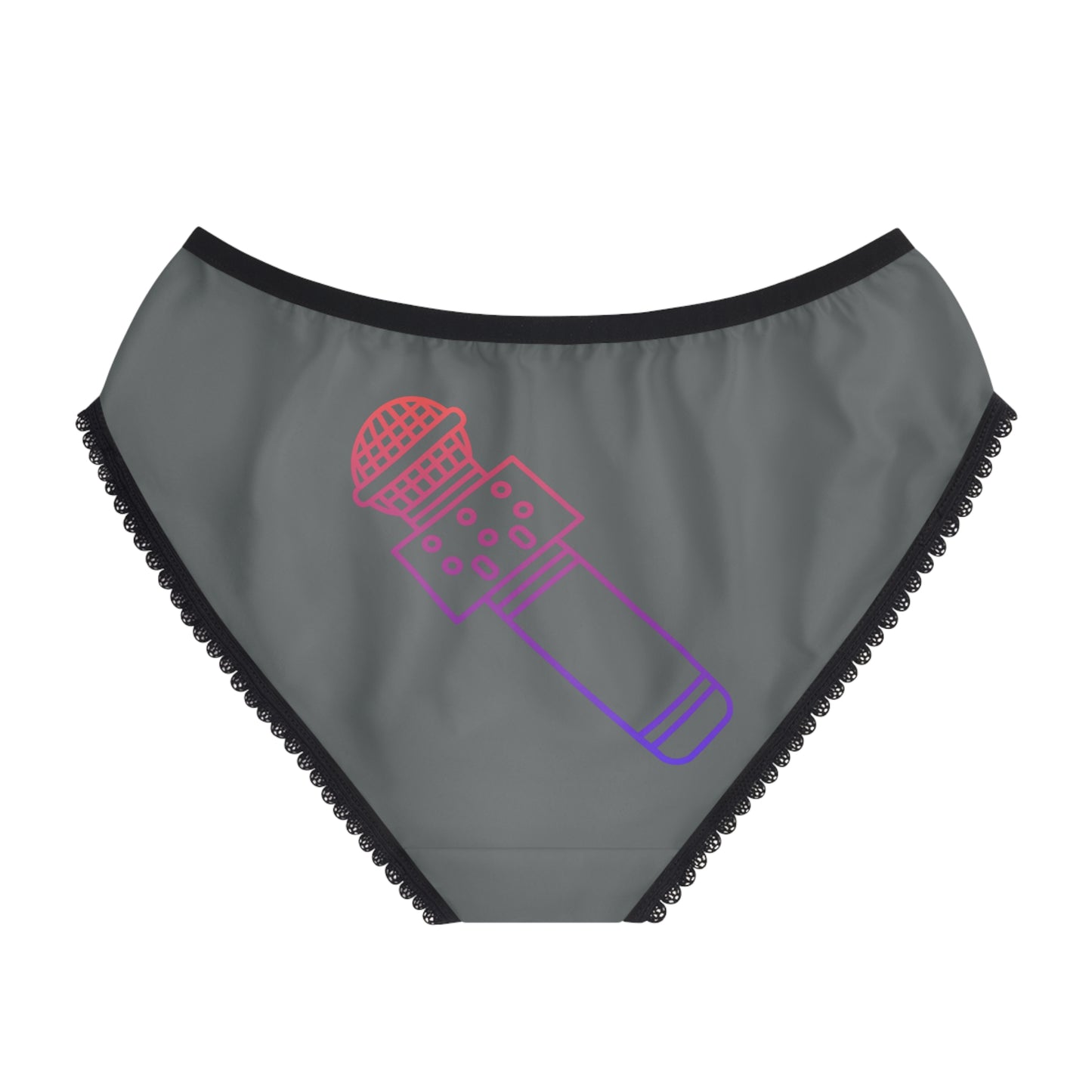 Women's Briefs: Music Dark Grey