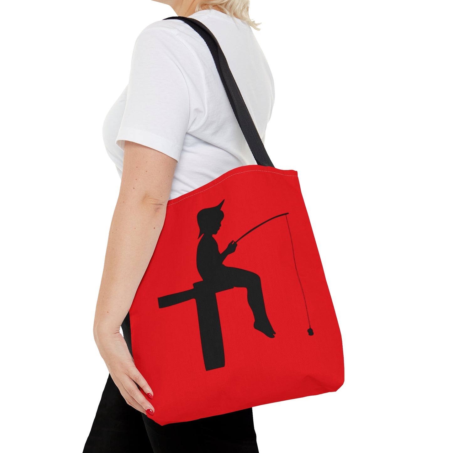 Tote Bag: Fishing Red