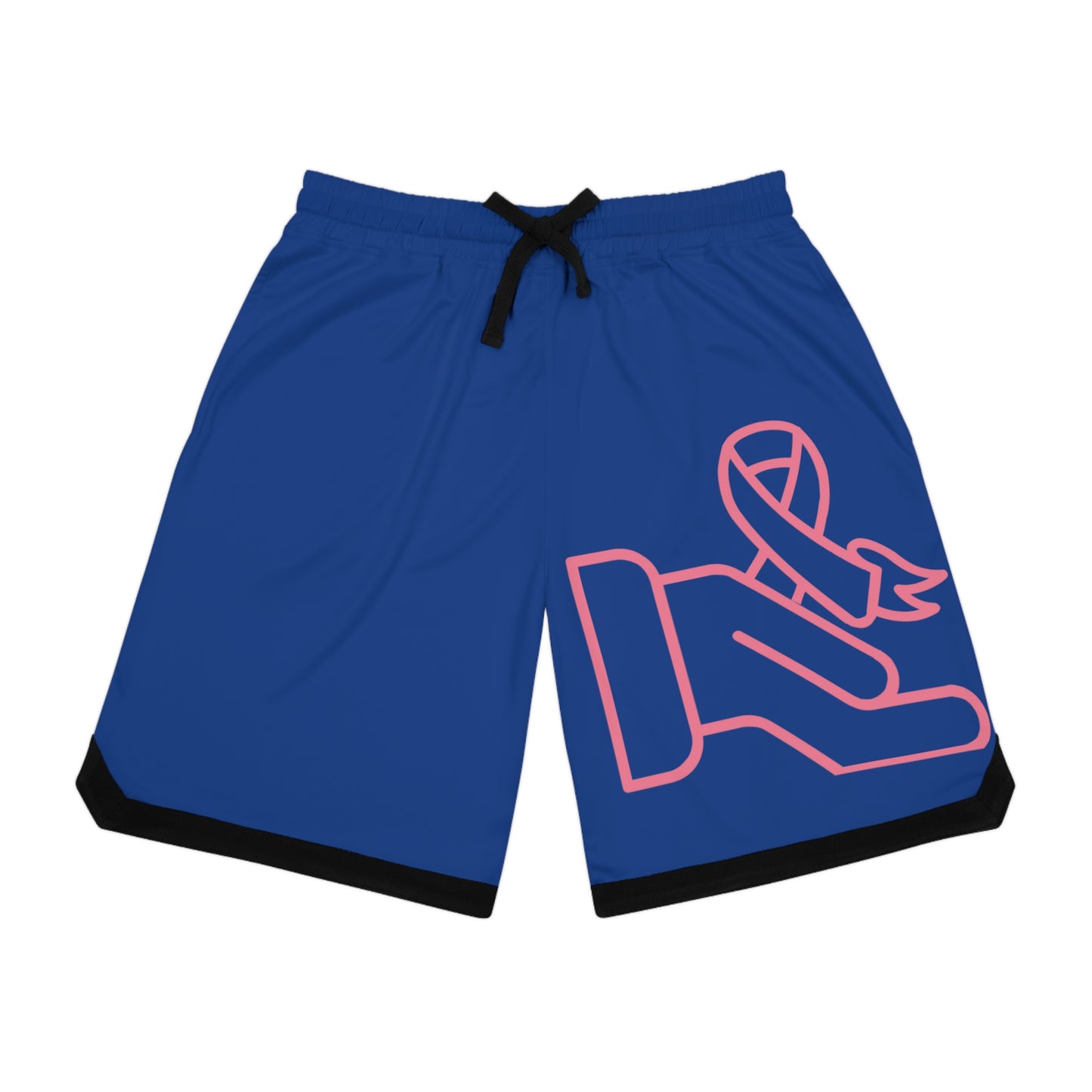 Basketball Rib Shorts: Fight Cancer Dark Blue