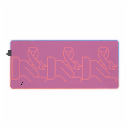 LED Gaming Mouse Pad: Fight Cancer Lite Pink