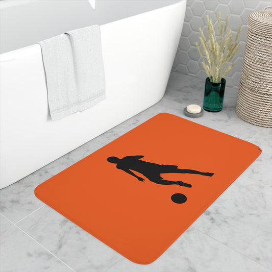 Memory Foam Bath Mat: Soccer Orange