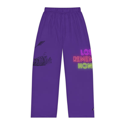 Women's Pajama Pants: Writing Purple