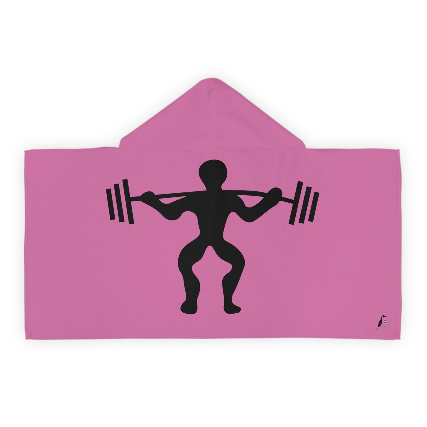 Youth Hooded Towel: Weightlifting Lite Pink
