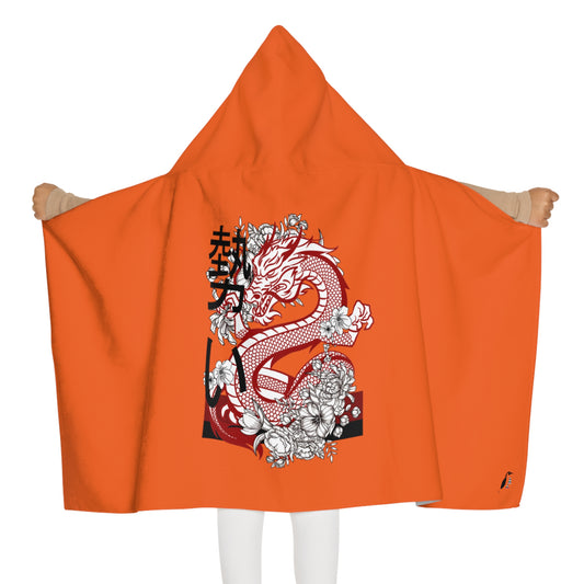 Youth Hooded Towel: Dragons Orange