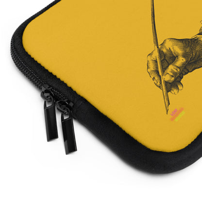 Laptop Sleeve: Writing Yellow