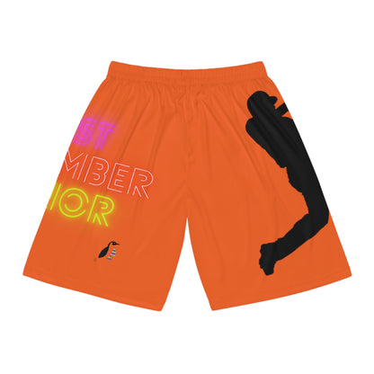 Mga Short sa Basketbol: Baseball Orange 