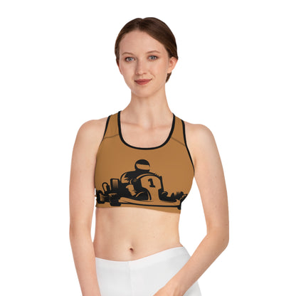 Sports Bra: Racing Lite Brown