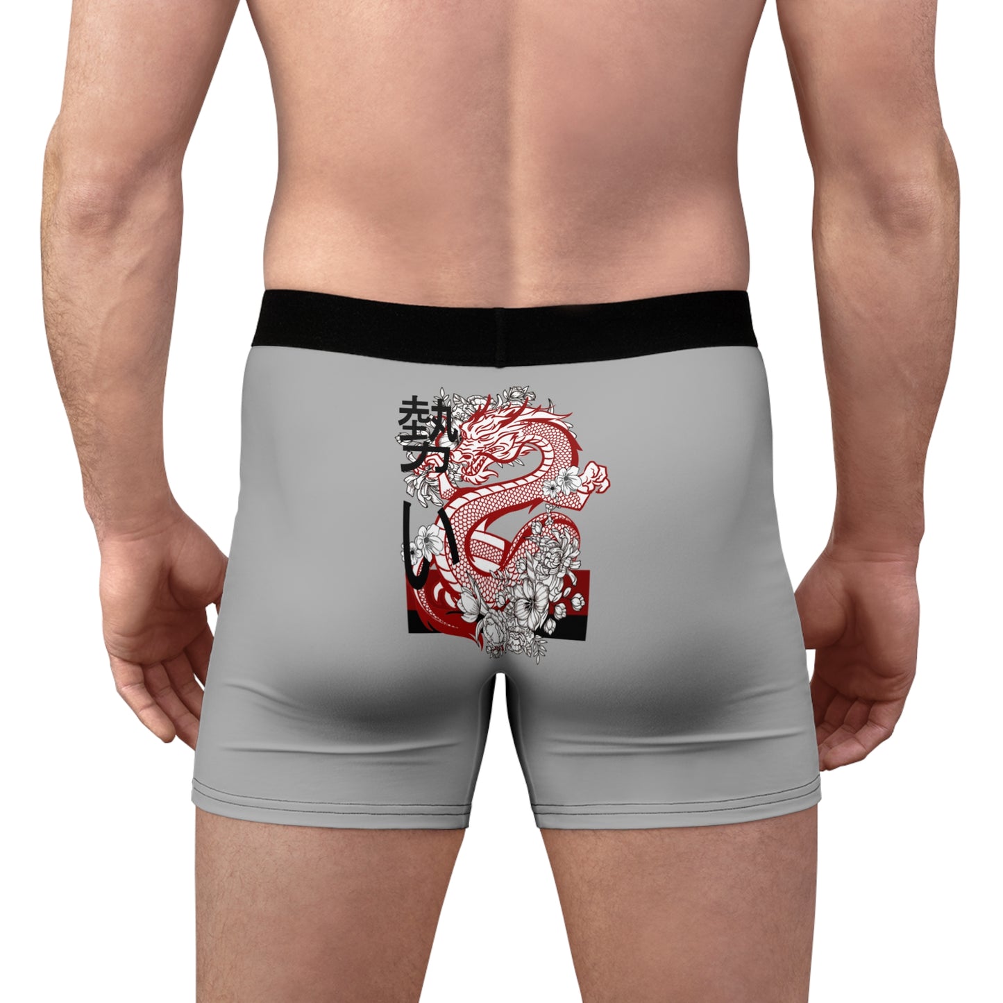 Men's Boxer Briefs: Dragons Lite Grey