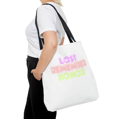 Tote Bag: Lost Remember Honor White