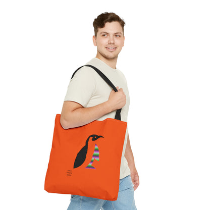 Tote Bag: Crazy Penguin World Logo Orange