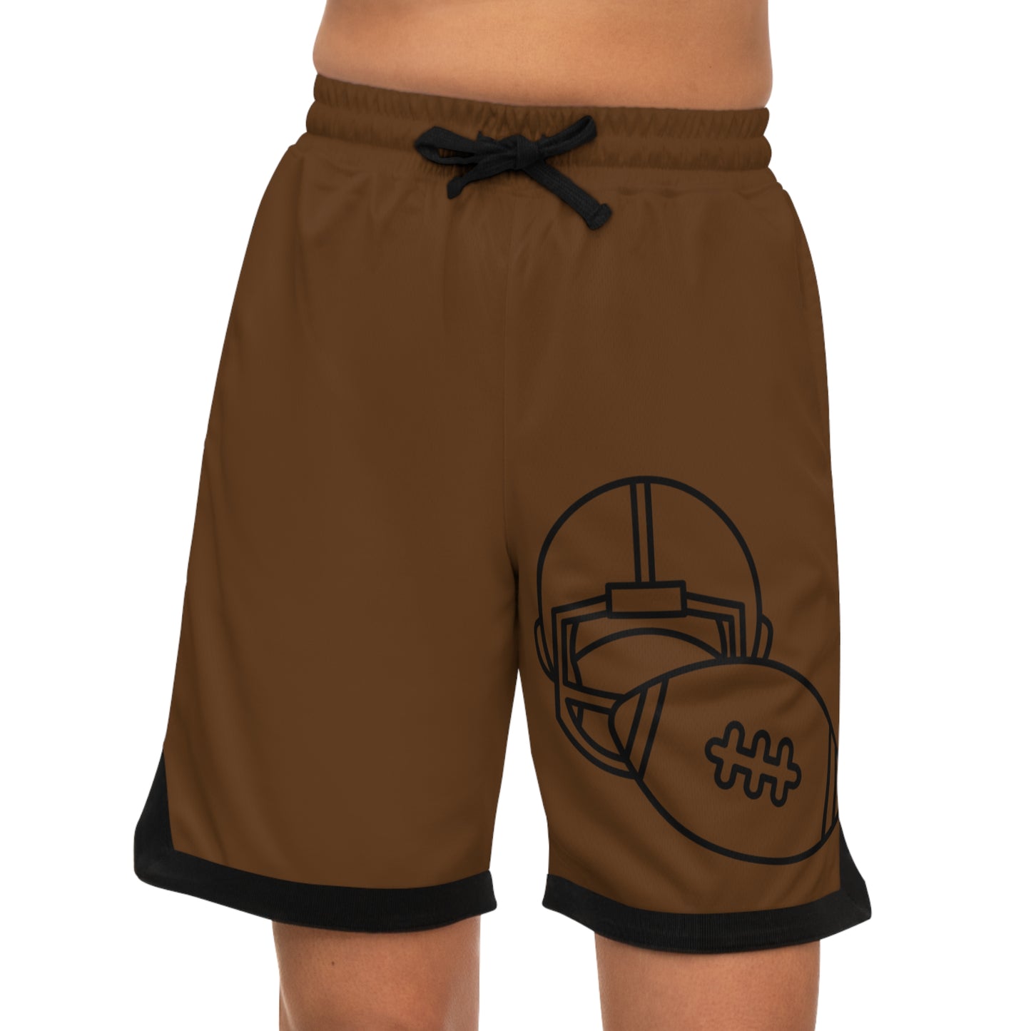 Basketball Rib Shorts: Football Brown