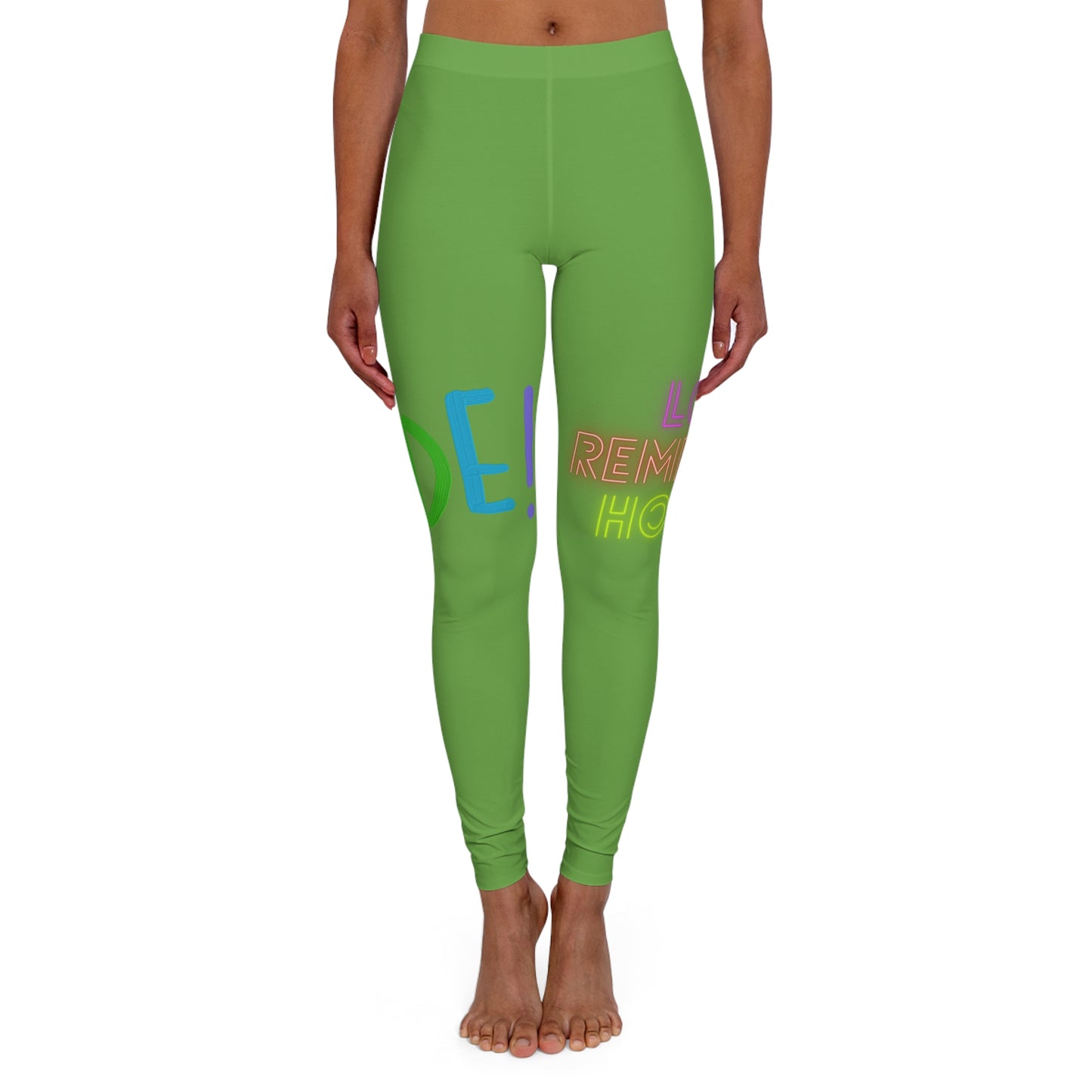 Women's Spandex Leggings: LGBTQ Pride Green