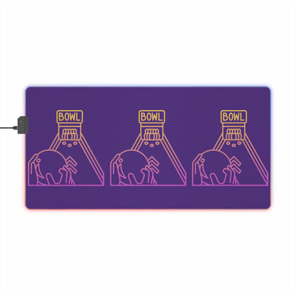 LED Gaming Mouse Pad: Bowling Purple