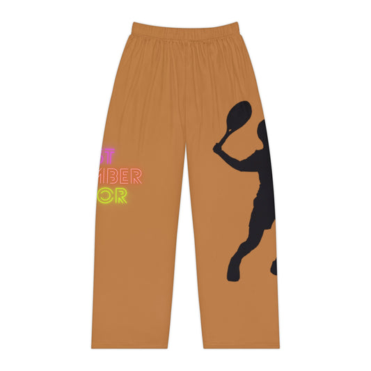 Pambabaeng Pajama Pants: Tennis Lite Brown 