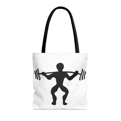 Tote Bag: Weightlifting White