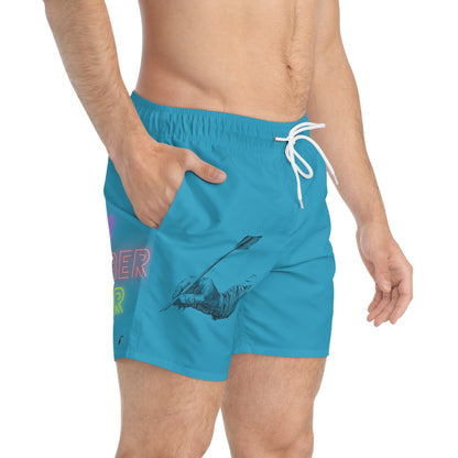 Swim Trunks: Writing Turquoise