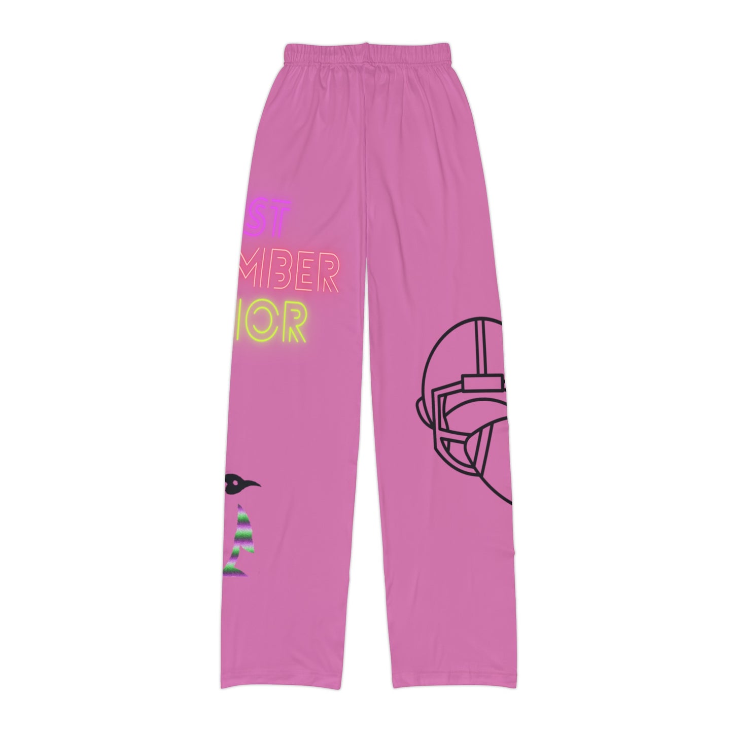 Kids Pajama Pants: Football Lite Pink