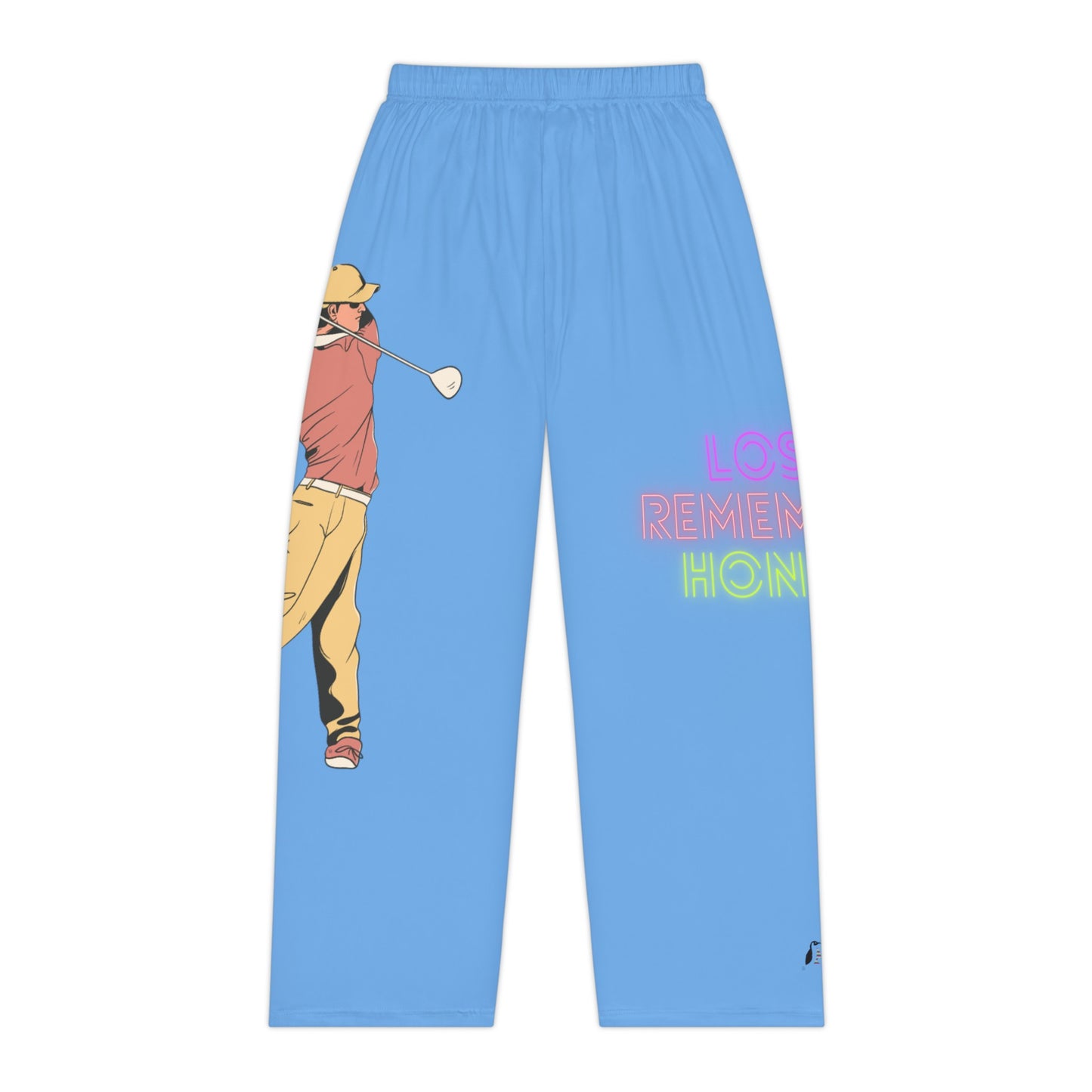 Pambabaeng Pajama Pants: Golf Lite Blue