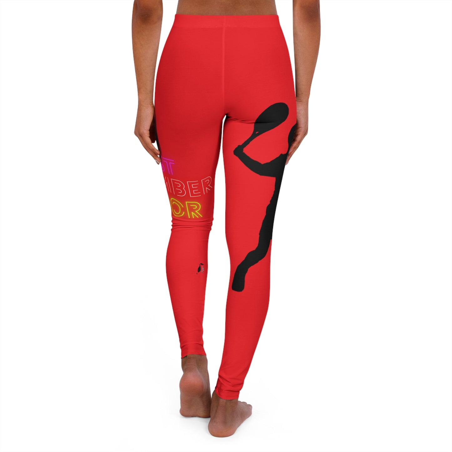 Women's Spandex Leggings: Tennis Red