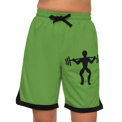 Basketball Rib Shorts: Weightlifting Green