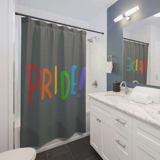Shower Curtains: #1 LGBTQ Pride Dark Grey