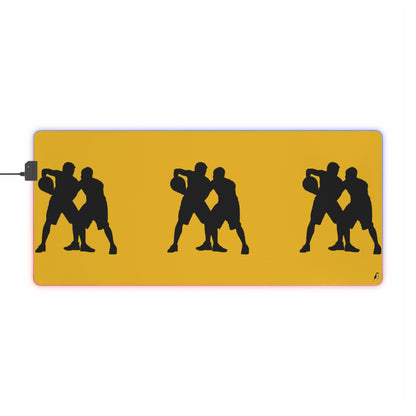 LED Gaming Mouse Pad: Basketball Yellow