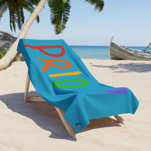 Beach Towel: LGBTQ Pride Turquoise