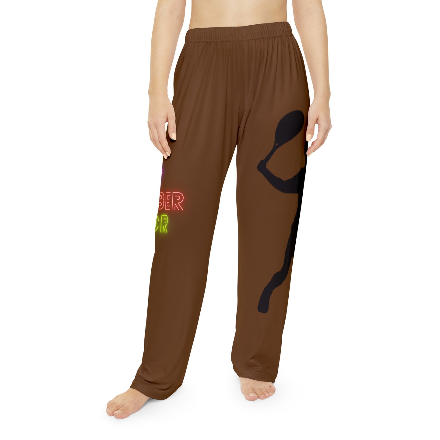 Pambabaeng Pajama Pantalon: Tennis Brown 