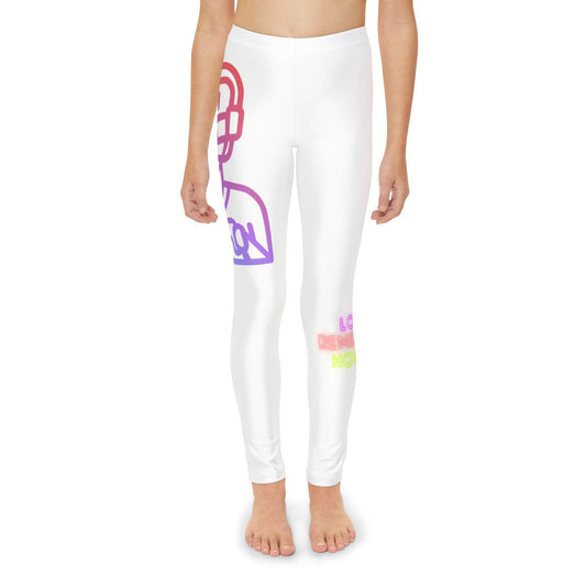 Youth Full-Length Leggings: Gaming White