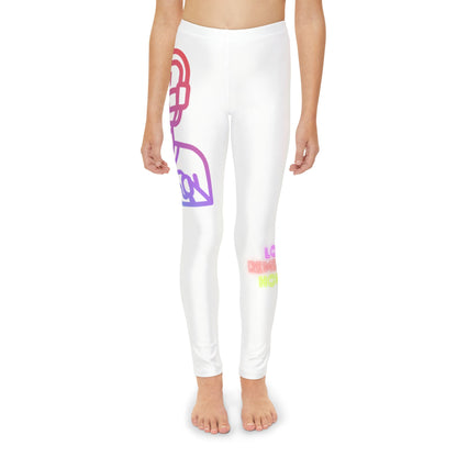 Youth Full-Length Leggings: Gaming White