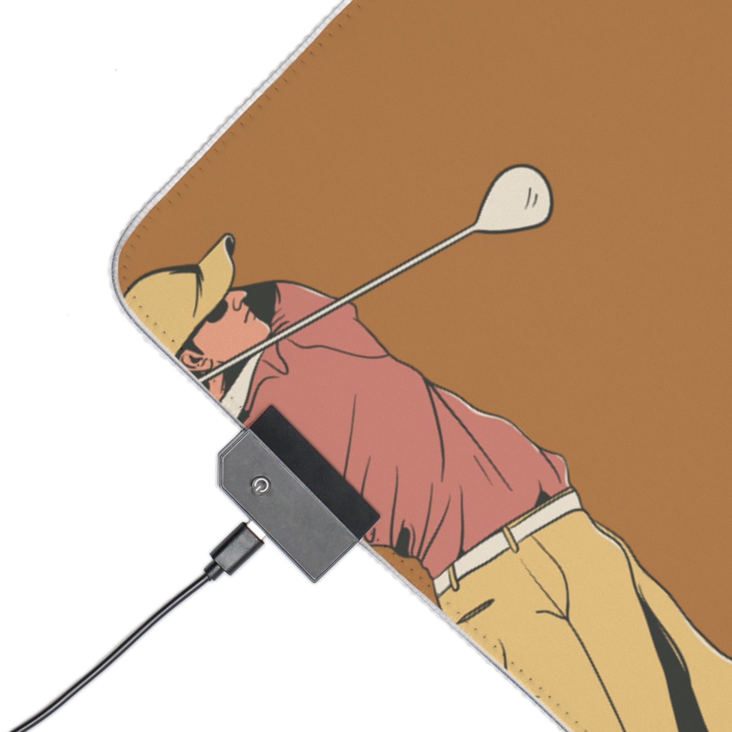 LED Gaming Mouse Pad: Golf Lite Brown