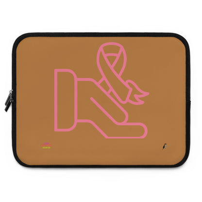 Laptop Sleeve: Fight Cancer Lite Brown