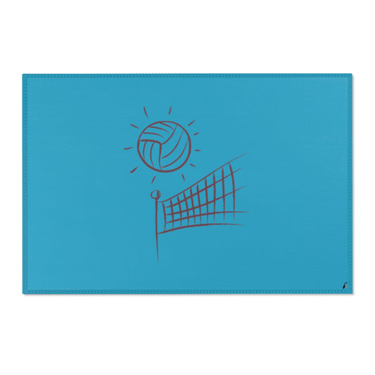 Area Rug (Rectangle): Volleyball Turquoise