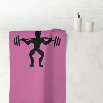 Mink-Cotton Towel: Weightlifting Lite Pink
