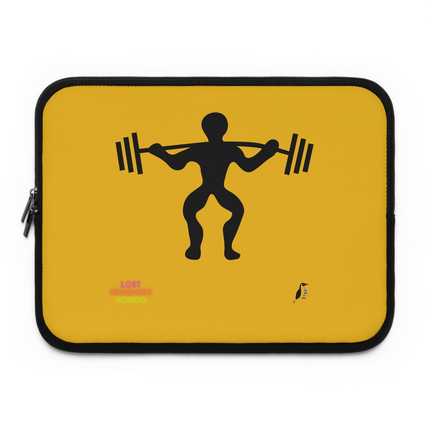 Laptop Sleeve: Weightlifting Yellow