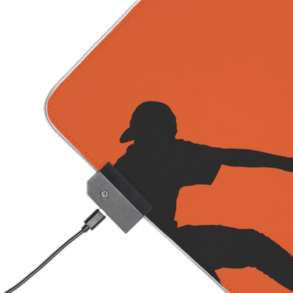 LED Gaming Mouse Pad: Skateboarding Orange