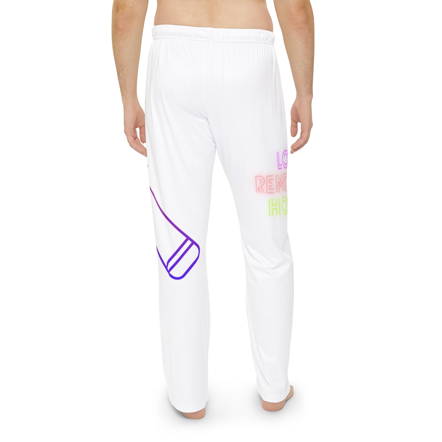 Men's Pajama Pants: Music White