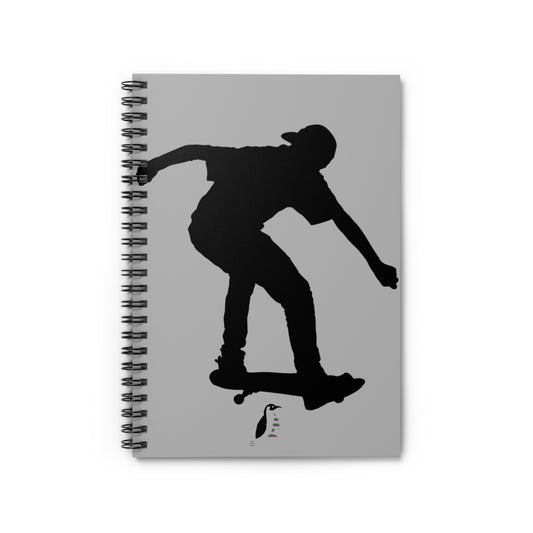Spiral Notebook - Ruled Line: Skateboarding Lite Grey