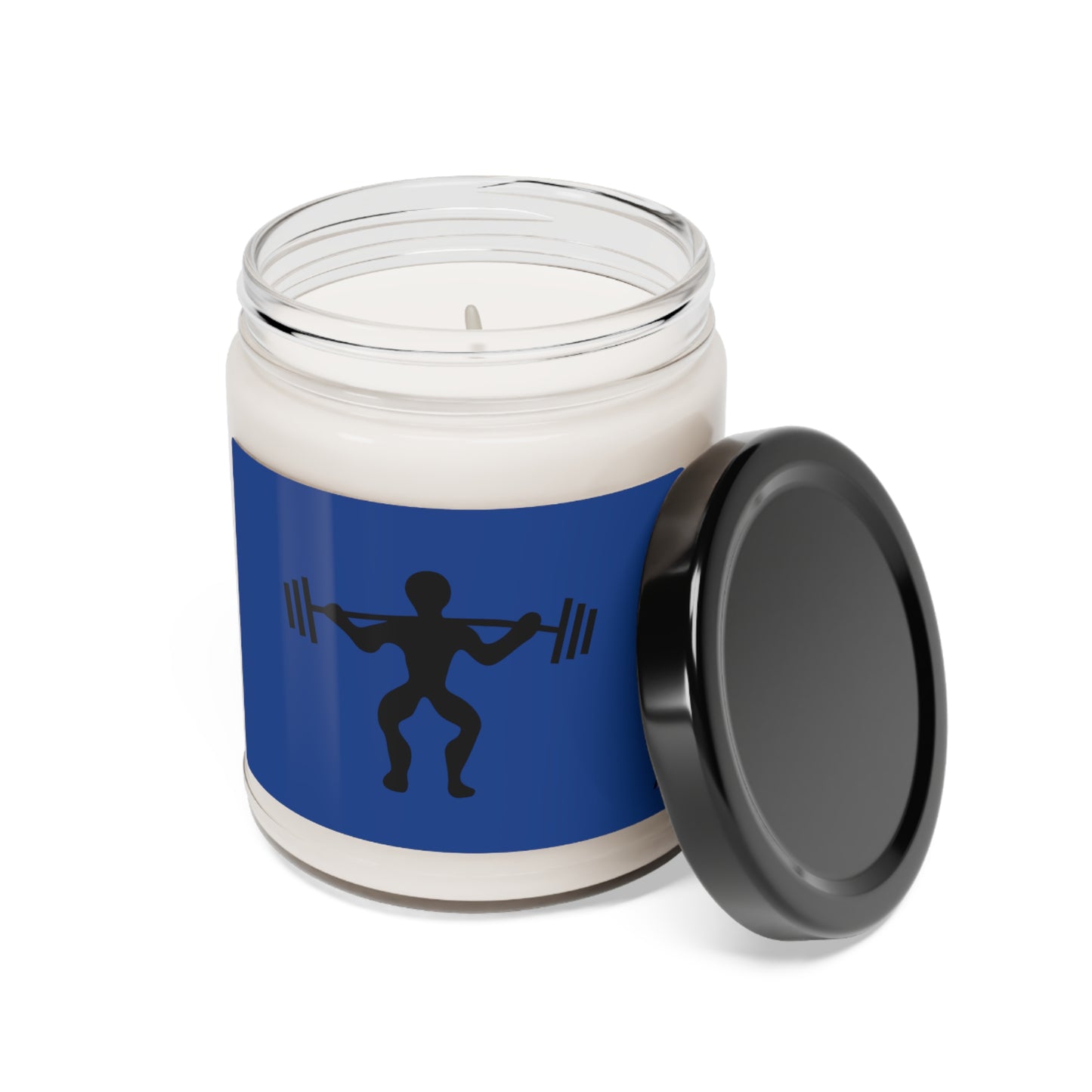 Scented Soy Candle, 9oz: Weightlifting Dark Blue