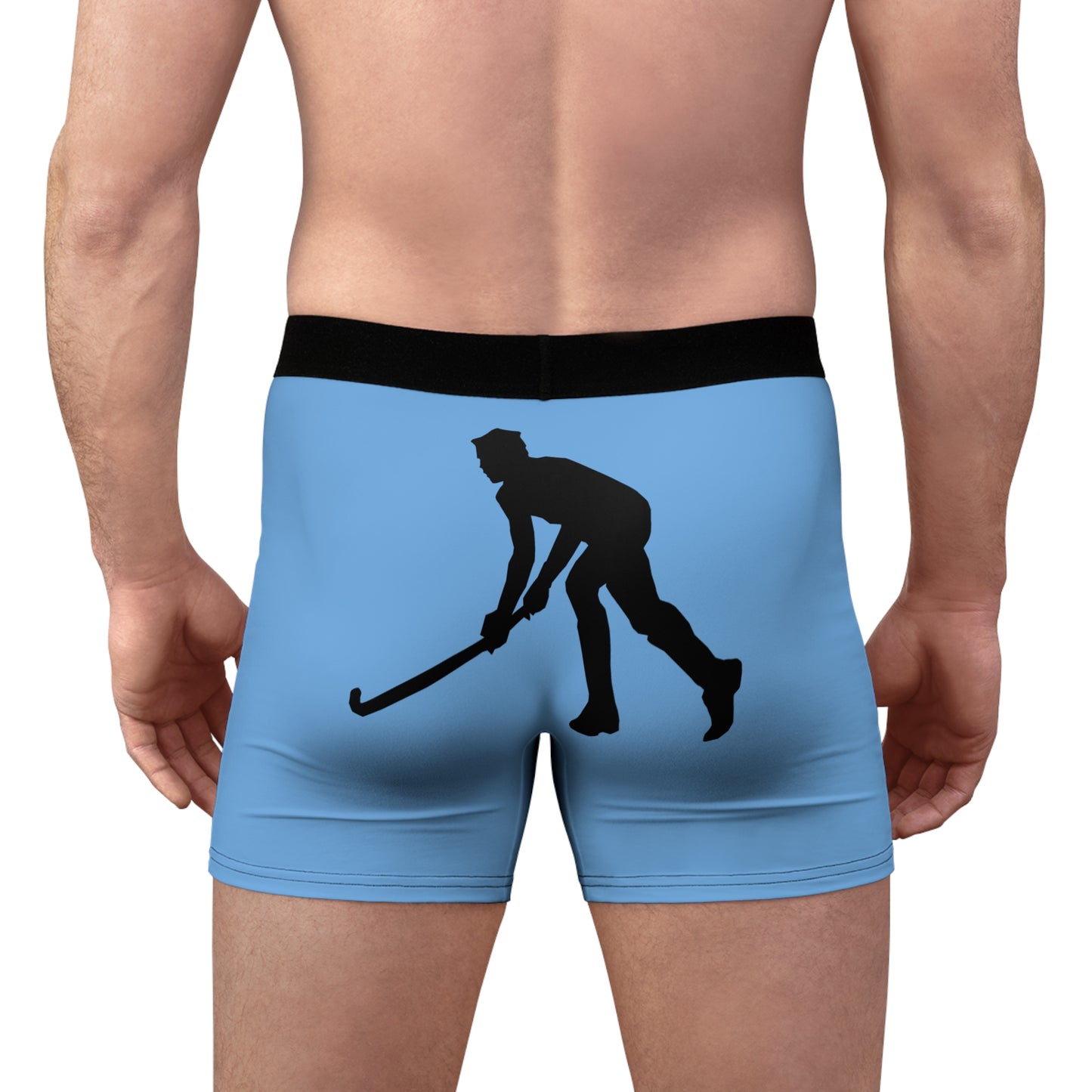 Men's Boxer Briefs: Hockey Light Blue