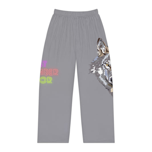 Pambabaeng Pajama Pants: Wolves Gray 