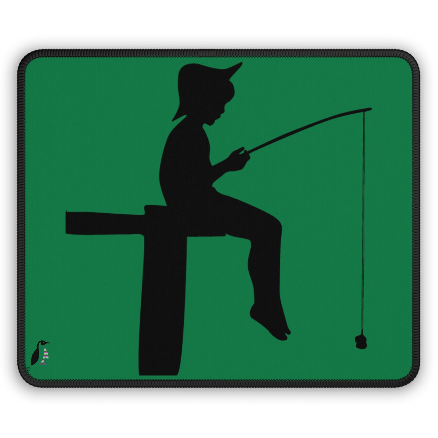 Gaming Mouse Pad: Fishing Dark Green