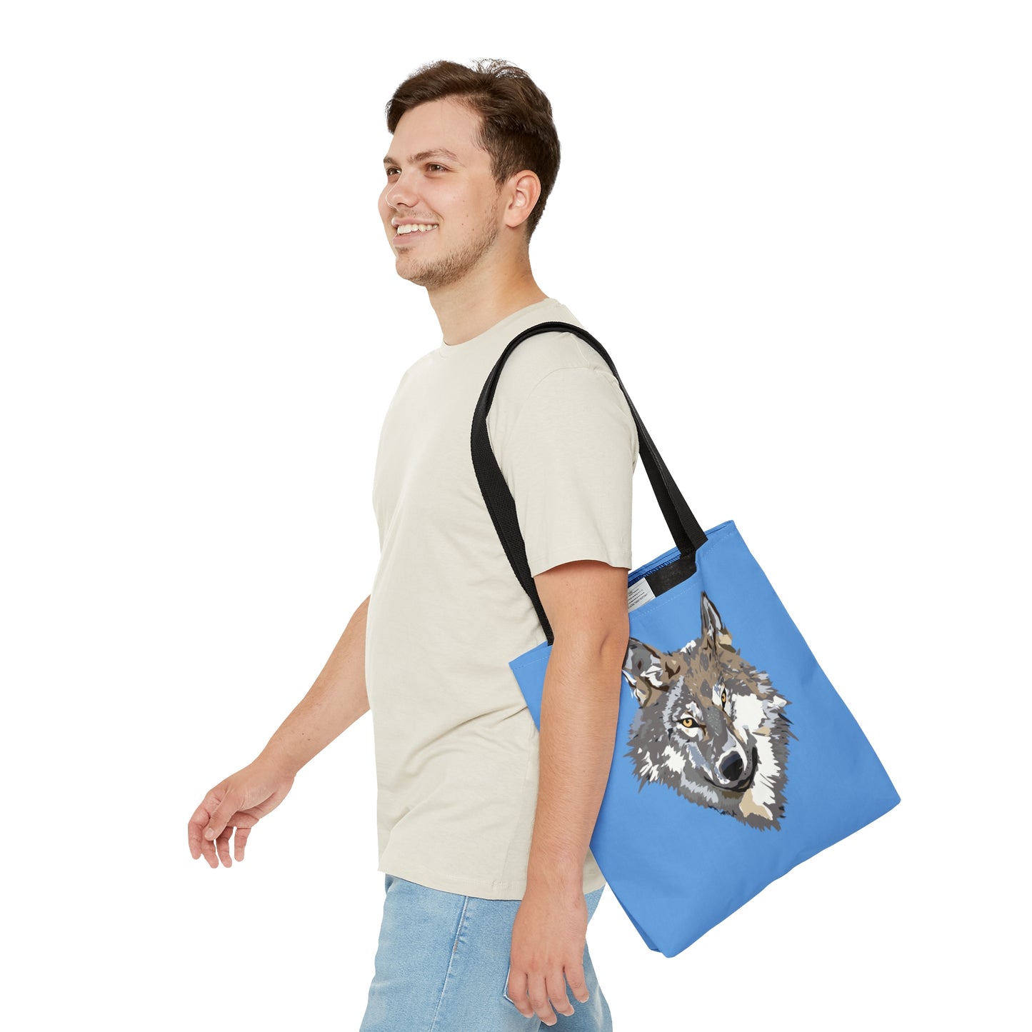 Tote Bag: Wolves Lite Blue