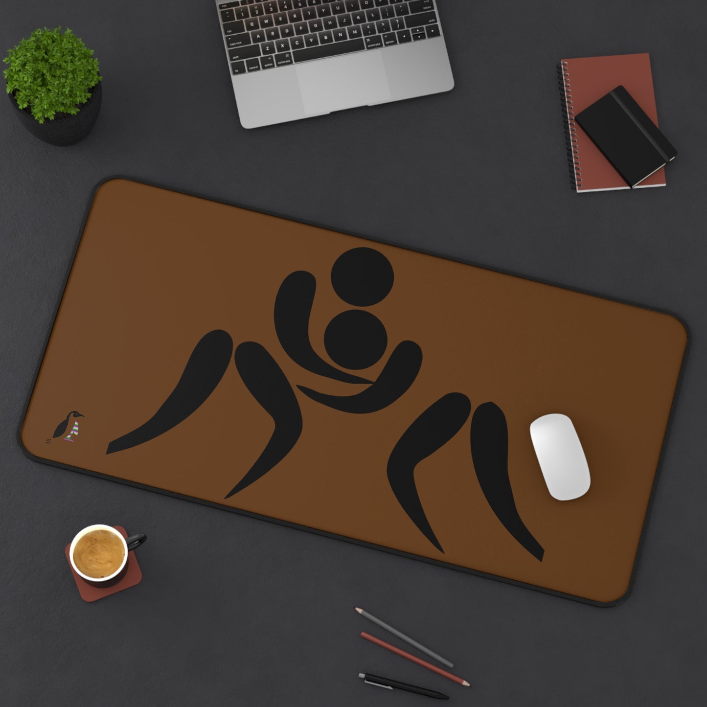 Desk Mat: Wrestling Brown