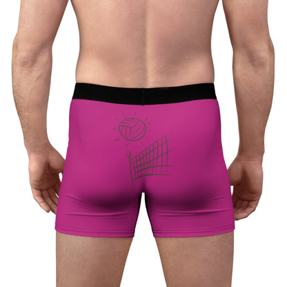 Men's Boxer Briefs: Volleyball Pink