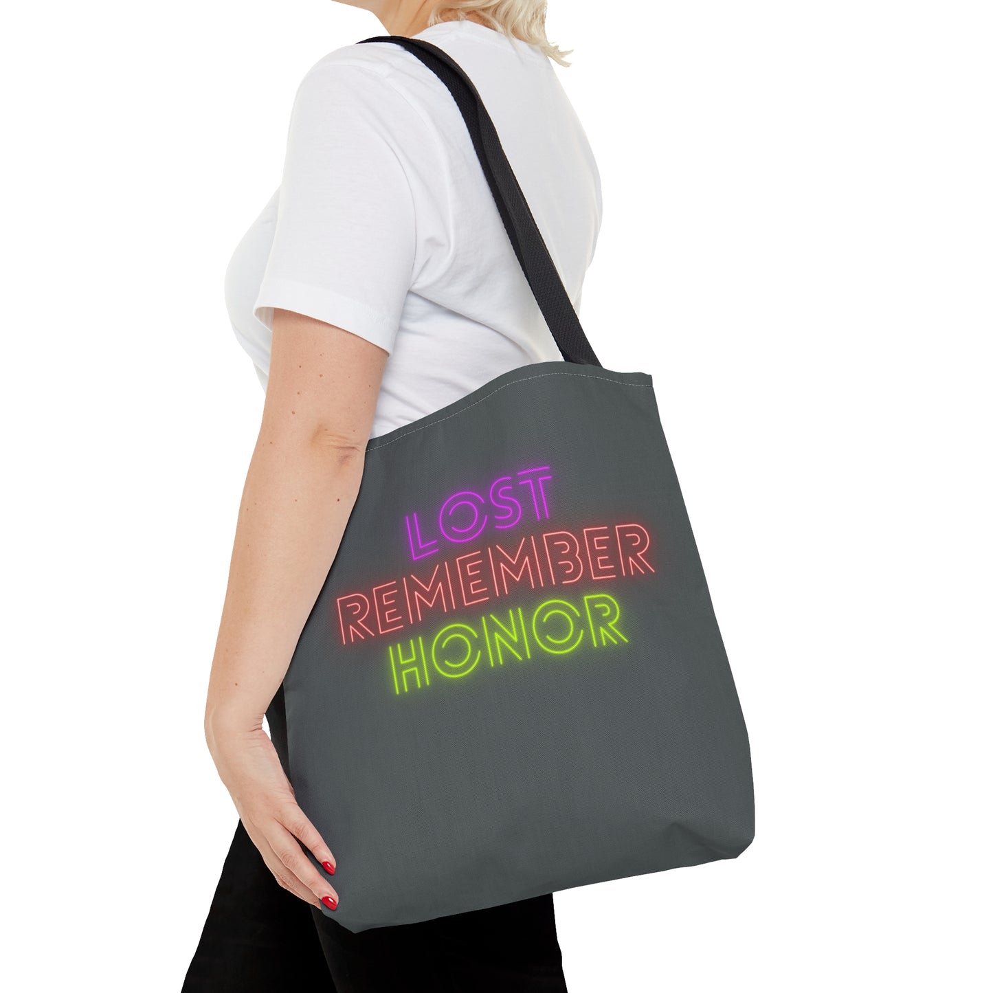 Tote Bag: Lost Remember Honor Dark Grey